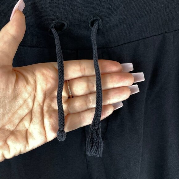 Cuyana French Terry Pima Cotton Drawstring Tapered Lounge Pant Black Size XS - Picture 3 of 11